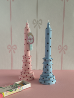 Античная свеча Горошек цветная