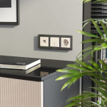 Выключатель одноклавишный с подсветкой (айвори матовый)