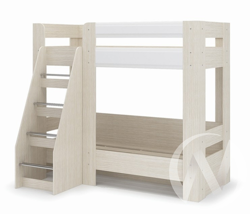 Кровать 2-х ярусная Симба (дуб белфорт/белый глянец)