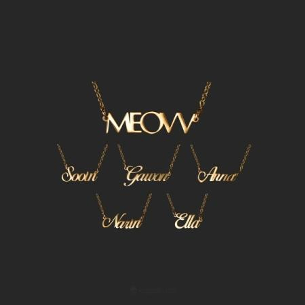 товары MEOVV - MY EYES OPEN VVIDE MD NAME PLATE NECKLACE