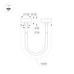 Светильник SP-TROPIC-SURFACE-R18-L10000-110W Warm3000 (BK, 360 deg, 230V) (Arlight, IP20 Пластик, 3 года) 043407
