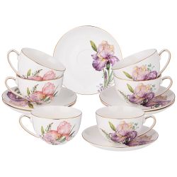 ЧАЙНЫЙ НАБОР LEFARD "IRISES" НА 6 ПЕР. 12 ПР. 280 МЛ (КОР=4НАБ.)