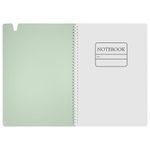 Тетрадь обложка пластик, А4 80 л., гребень мягкий, вырубка для ручки, клетка, BRAUBERG, светло-зеленый, 405373