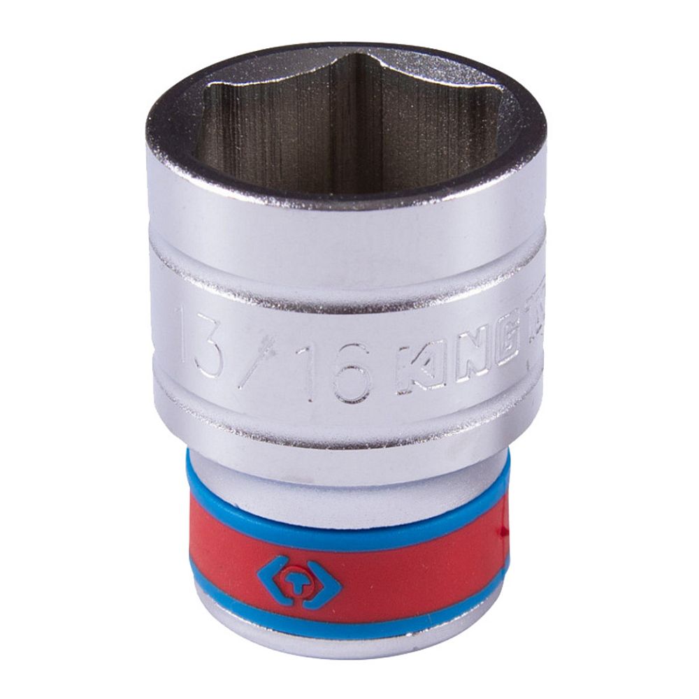 KING TONY (433526S) Головка торцевая стандартная шестигранная 1/2&quot;, дюймовая 13/16&quot;