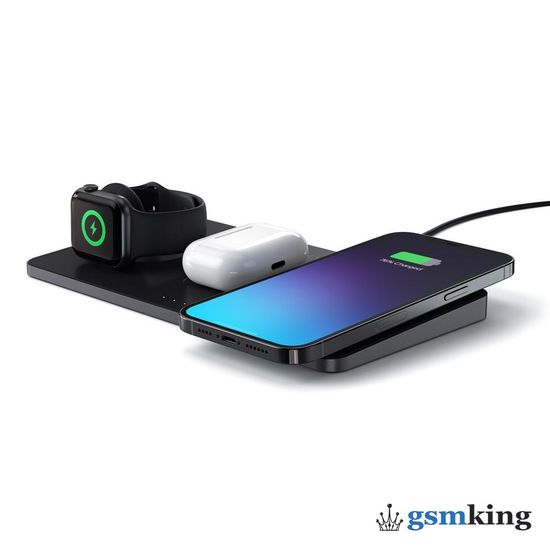 Satechi Trio Wireless Charger With Magnetic Pad Space Gray ST-X3TWCPM