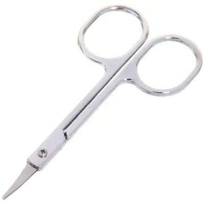 Ножницы маникюрные в чехле «Маникюрный сет», овальные кольца, тонкие, цвет металл 8.5см