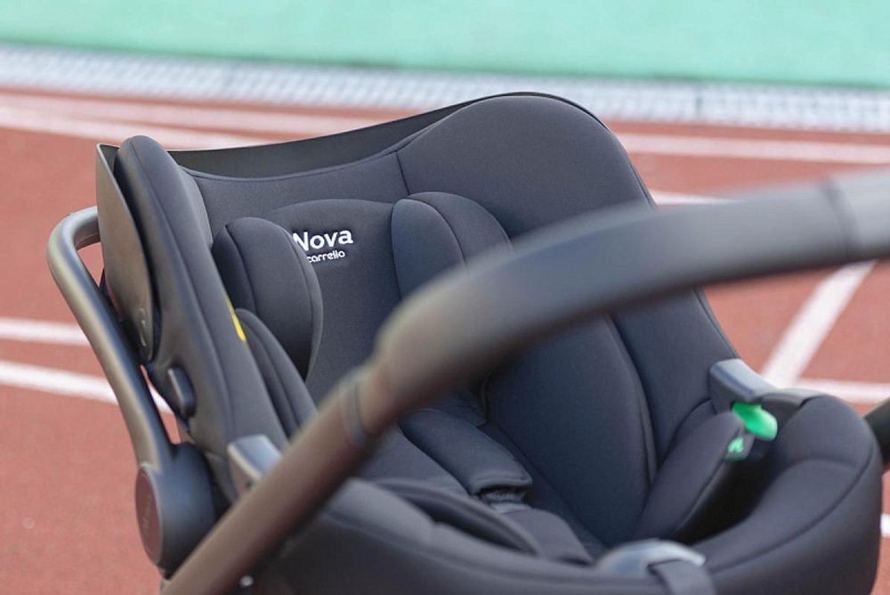 Коляска Carrello Vector CRL-6550 Nova DK791 Grey Line с базой Isofix 3 в 1 Pearl Black