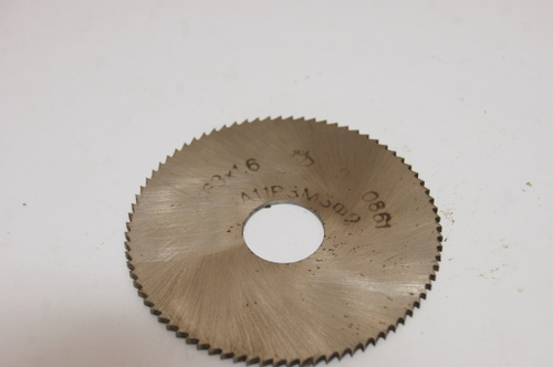 Фреза отрезная дисковая по металлу 63х1.6х16мм. z=80 А11Р3М3Ф2 СССР без фаски