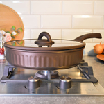 Сковорода 28см Mokko Stella, а/пр литая со стеклянной крышкой