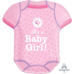 Шар Фольгированный Боди С Рождением Малышка (Розовый)