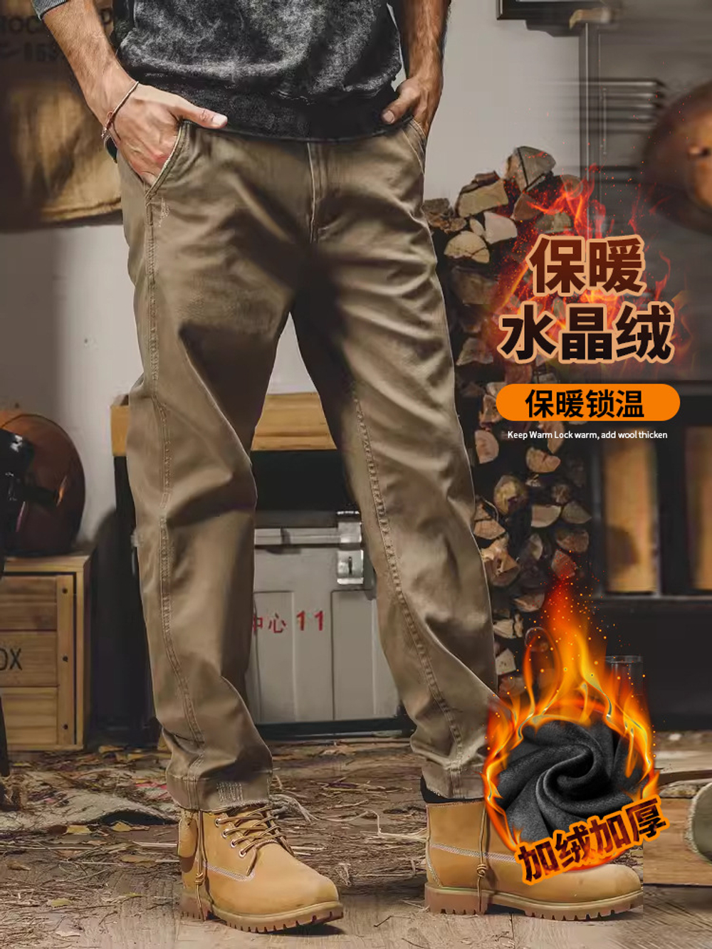 Штаны мужские хлопковые от бренда JIELEINUO ,эластичные прямые мужские повседневные