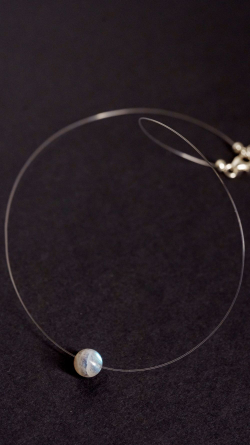 Колье "Memo about Mindfulness" с лабрадоритом 8 мм, 33 см