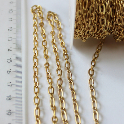 Цепь люкс позолота 7х4мм (10СМ)