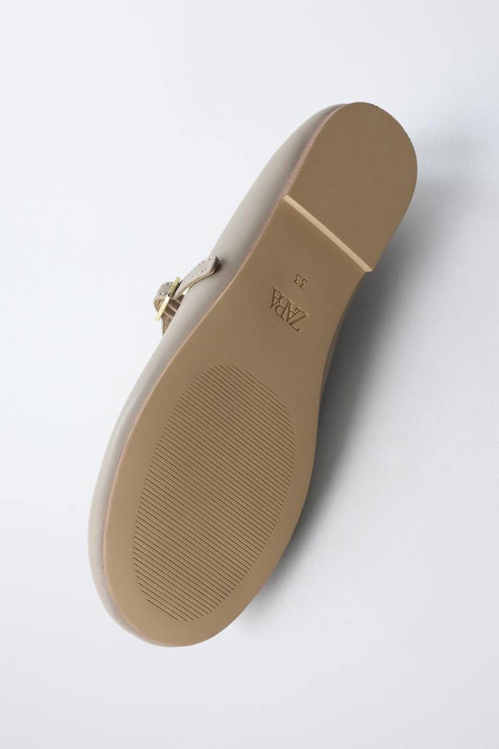 ZARA КОЖАНЫЕ БАЛЕТКИ, СЕРО-КОРИЧНЕВЫЙ