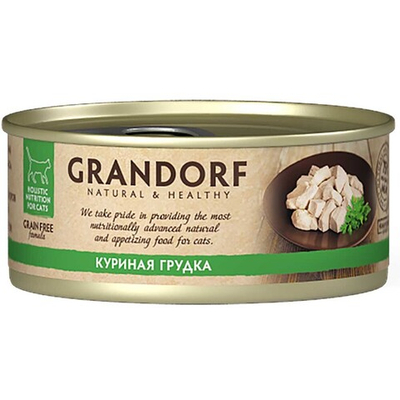 Grandorf Chicken 70 г - консервы для кошек (куриная грудка)