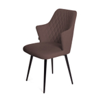 Стул поворотный на 360 градусов Hunt ромб, велюр шоколад maxx 232 / чёрный конус