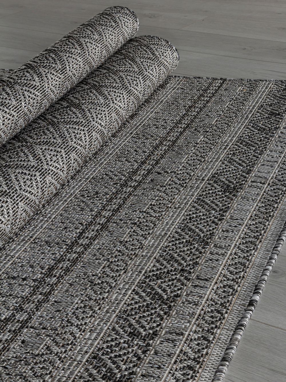 Ковер S154 - DARK GRAY - Прямоугольник - коллекция KAIR размер 100*200 см