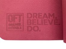 Коврик для йоги и фитнеса 185 х 80 см толщина 8 мм TPE бордовый