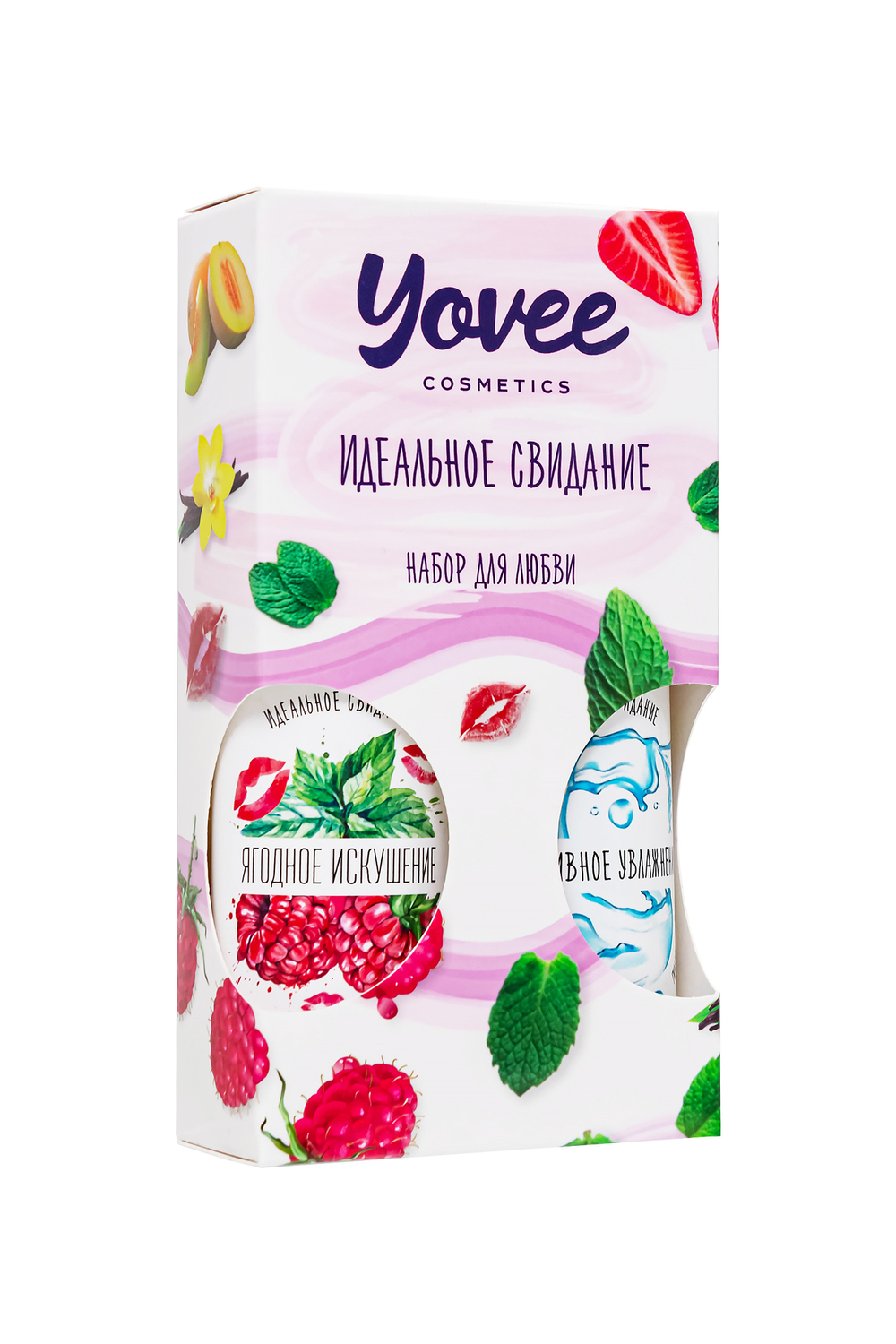 Набор гелей-смазок Yovee для любви (721009+721051), вкусовой (малина/мята) + увл (гиалурон), 2х100мл