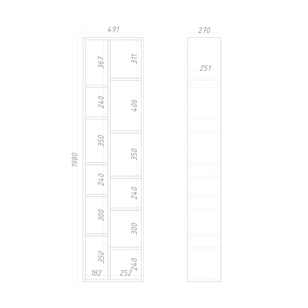 Стеллаж подвесной ML319