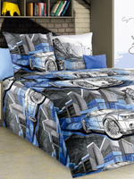 Постельное белье 1 5 спальное детское, перкаль, наволочка 70х70, 100% хлопок