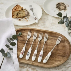 Royal Worcester - Набор Wrendale Designs из 6 вилок для торта / артикул   WN1102-XG  / GTIN 749151597723