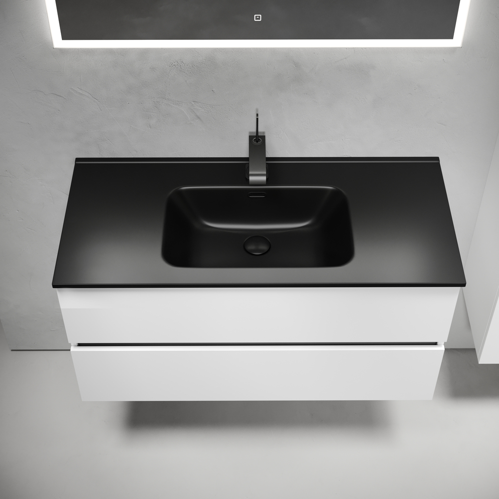 Тумба подвесная под раковину Sancos Urban, белый глянец 990х450х550