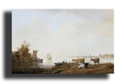 Репродукция " Ян ван Гойен - Вид Маас около Дордрехт"