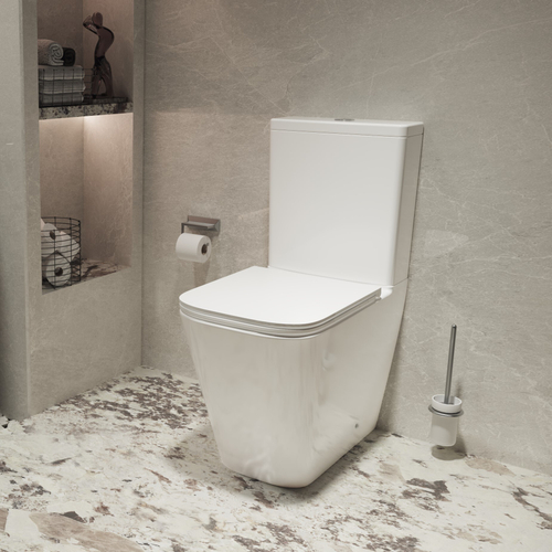 Унитаз-компакт Tornado Q-Line VT2-12T, цвет белый, ультратонкое сиденье soft-close, P-trap