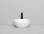 Раковина накладная Salini ALDA 02 1102110G 42.5 из искусственного камня S-Sense, белая глянцевая