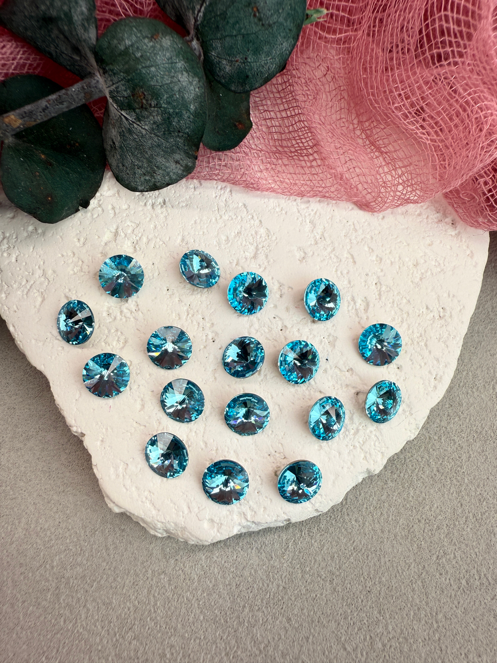 Риволь Rivoli 8 мм, Dark aquamarine