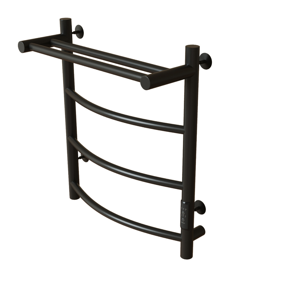 Полотенцесушитель MIXLINE CAPELLA  60х50 (таймер, 251Вт, 3 перекладины + ПОЛКА) электрический ЧЕРНЫЙ