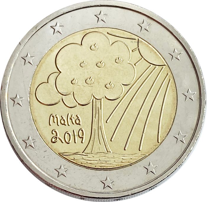 2 евро 2019 Мальта «Природа и окружающая среда»