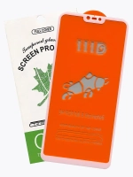 Защитное стекло Glass для Xiaomi Redmi Note 6/ Mi 8 Lite, полный клей 111D, белая рамка