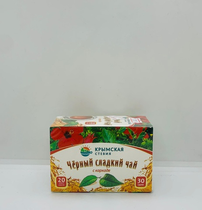 Черный чай сладкий с каркаде