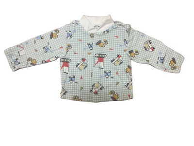 Кофточка длинный рукав из футера (100% хлопок с начесом) на кнопках с антицарапками на рост 56 см