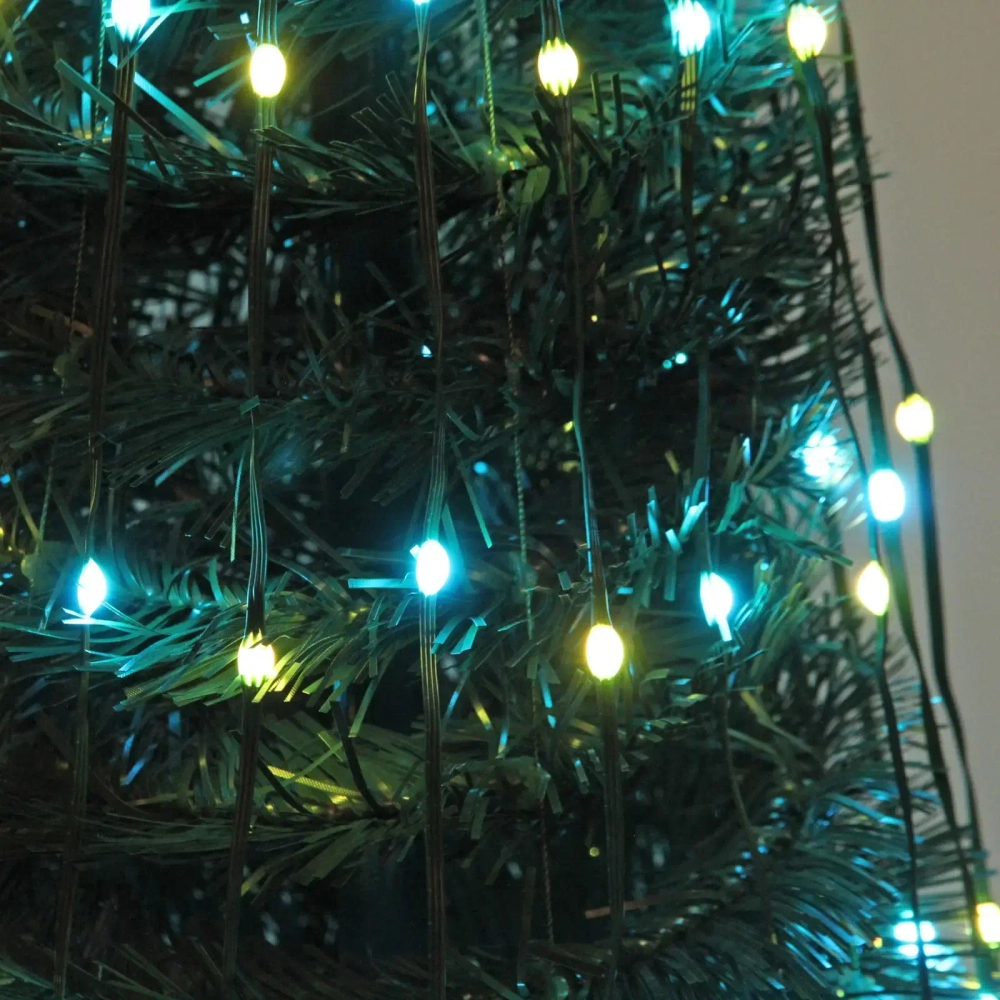 Гирлянда для дома «Звезда» в1,8 м 16 линий 272 лампы LED, зелен. пров, более 8 реж,IP-20, RGB