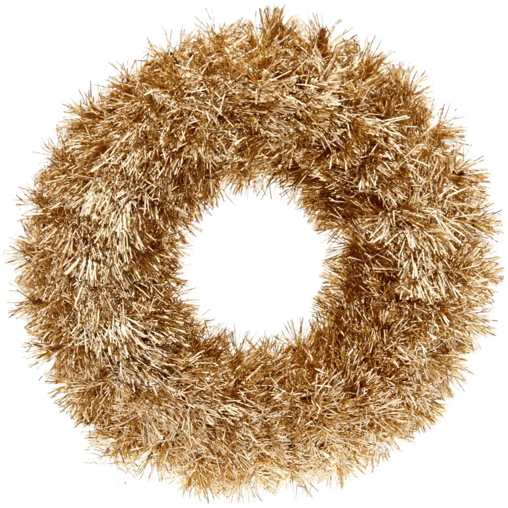 Венок декоративный TINSEL «Яркие переливы» 38 см, Шампань