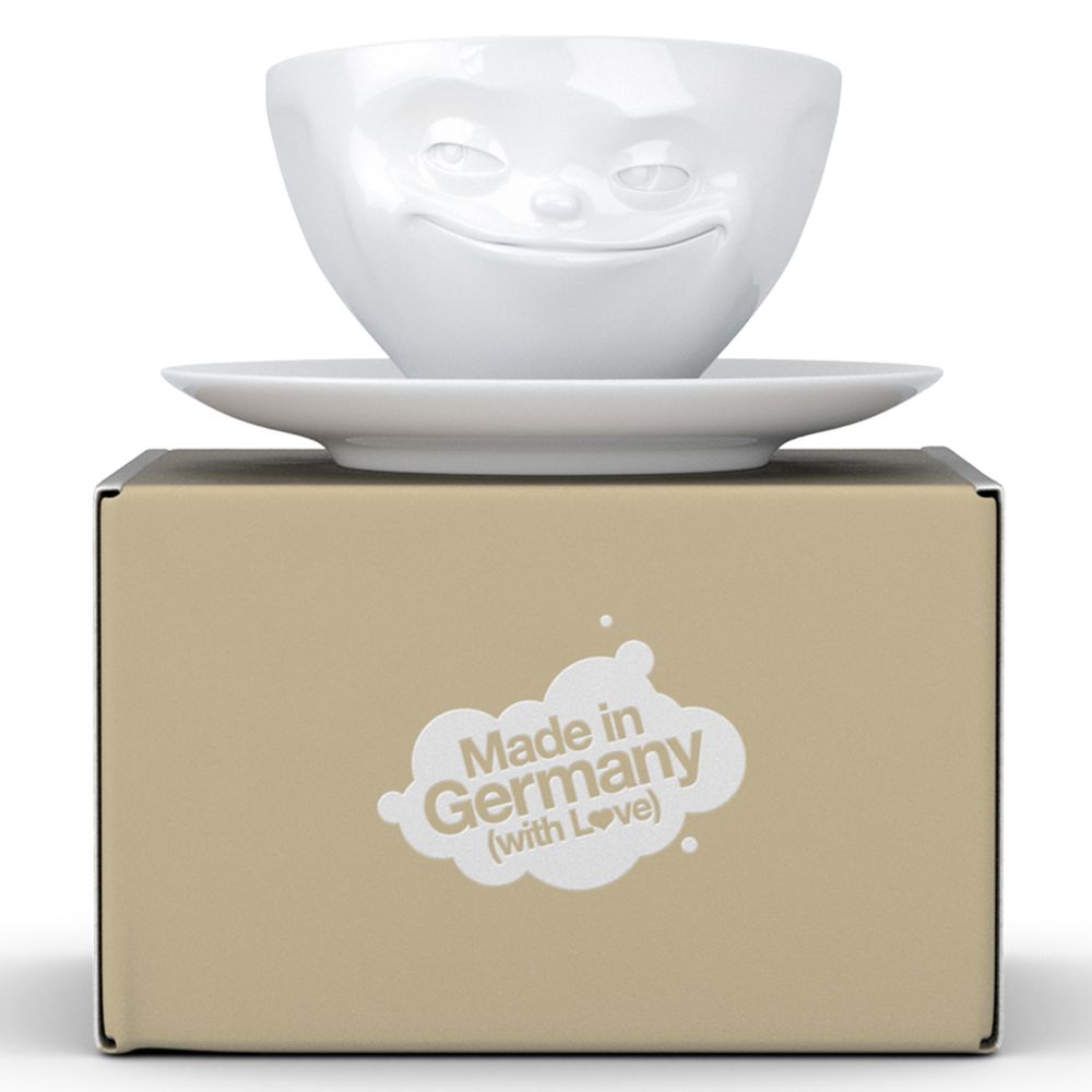 Чайная пара Grinning, 200 мл, белая