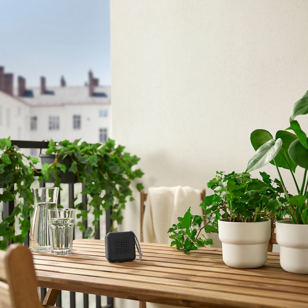 IKEA VAPPEBY  (ИКЕА ВАППЕБЙ)  -  Bluetooth колонки, черные/2 шт. водонепроницаемые