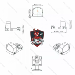 Коллиматорный прицел Frenzy-S 1x17x24 MOS MULTI RETICLE (SCRD-M43)