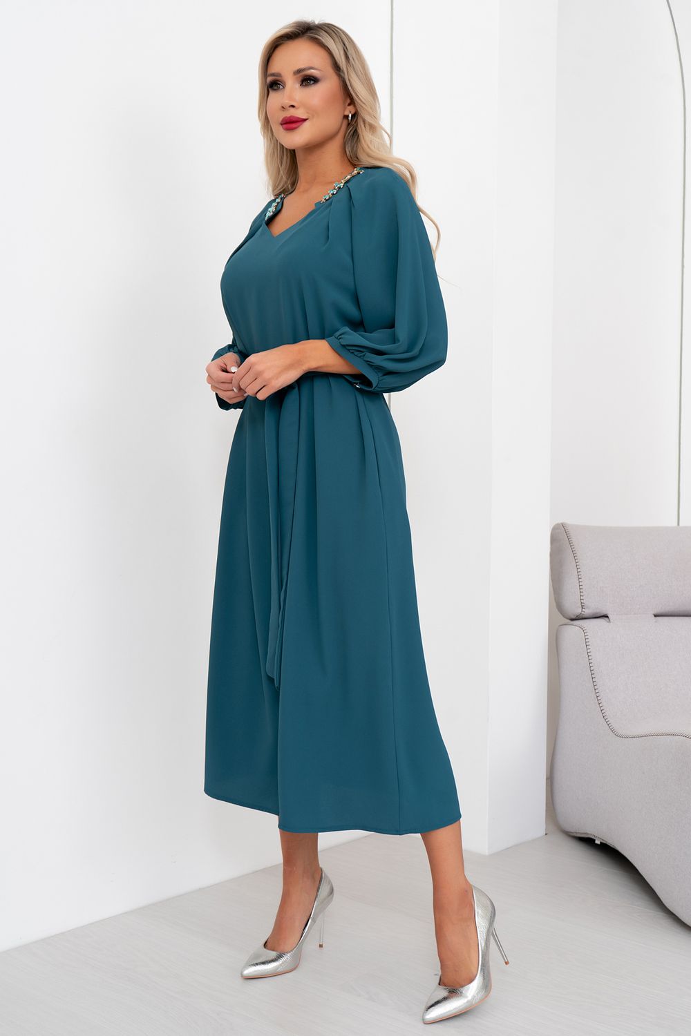 Платье Севилья (морская волна) Р11-1196/2 Nikol