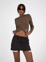 Лонгслив с длинным рукавом топ укороченный