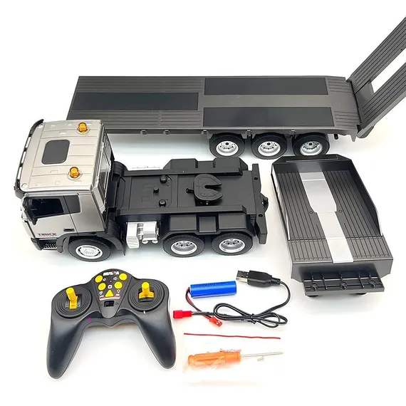 Радиоуправляемый грузовик-трейлер c дистанционным управлением, модель 9CH 2.4 GHZ RTR 1:24 HN1318