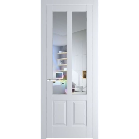 Межкомнатная дверь эмаль Profil Doors 4.8.2PD вайт остеклённая