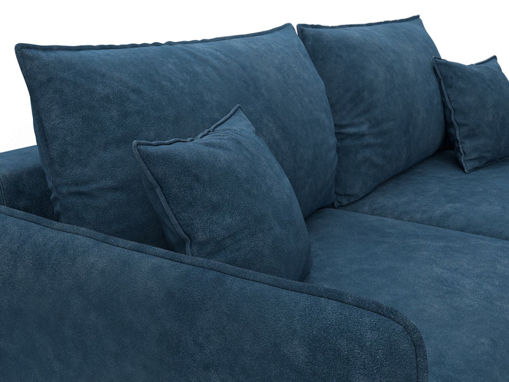 Диван прямой Лига-064 НПБ ВЕЛЮР BRUT 11 синий