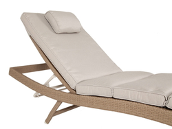 "Лиссабон" шезлонг из искусственного ротанга, цвет соломенный