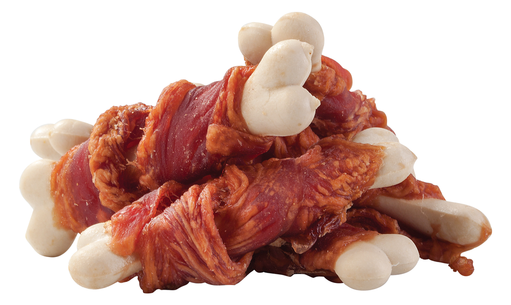 Деревенские Лакомства для щенков кальциевая косточка с уткой 90 гр.