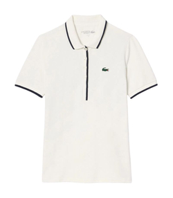 Женское теннисное поло Lacoste Regular Fit Tennis Heat Regulating - white/navy blue
