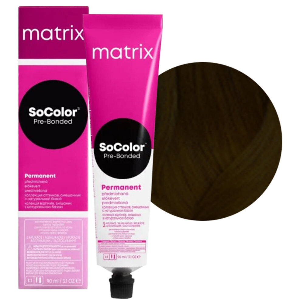 Matrix Краска для волос  SoColor Pre-Bonded 2N черный 90мл
